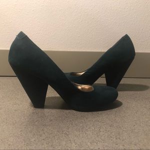 Forest Green Suede Heel